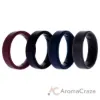 Picture of Silicone Wedding BR Step Ring Set - Basic-Bordo by ROQ for Men - 4 x 14 mm Ring