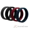 Picture of Silicone Wedding BR Step Ring Set - Basic-Bordo by ROQ for Men - 4 x 15 mm Ring