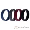 Picture of Silicone Wedding BR Step Ring Set - Basic-Bordo by ROQ for Men - 4 x 16 mm Ring