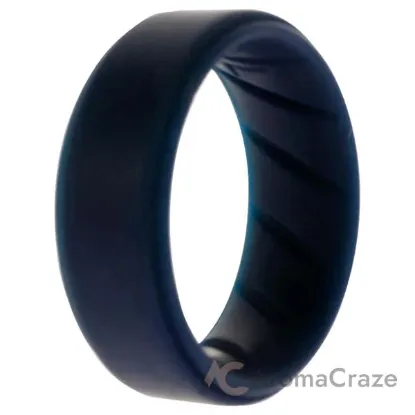 Picture of Silicone Wedding BR Step Ring - Basic-Blue by ROQ for Men - 7 mm Ring