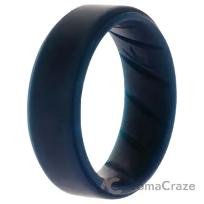 Picture of Silicone Wedding BR Step Ring - Basic-Blue by ROQ for Men - 8 mm Ring