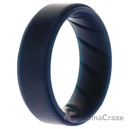 Picture of Silicone Wedding BR Step Ring - Basic-Blue by ROQ for Men - 9 mm Ring