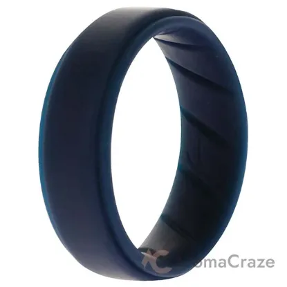 Picture of Silicone Wedding BR Step Ring - Basic-Blue by ROQ for Men - 10 mm Ring