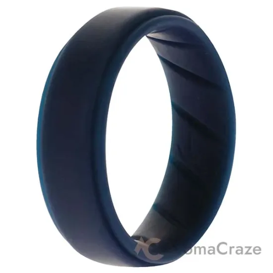 Picture of Silicone Wedding BR Step Ring - Basic-Blue by ROQ for Men - 10 mm Ring