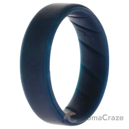 Picture of Silicone Wedding BR Step Ring - Basic-Blue by ROQ for Men - 11 mm Ring