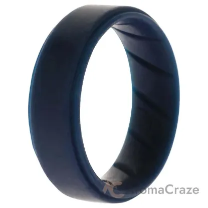 Picture of Silicone Wedding BR Step Ring - Basic-Blue by ROQ for Men - 12 mm Ring