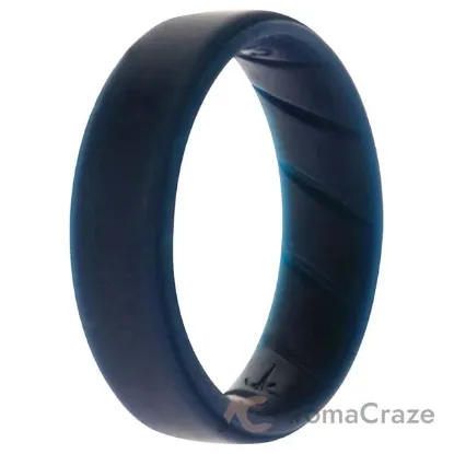 Picture of Silicone Wedding BR Step Ring - Basic-Blue by ROQ for Men - 13 mm Ring