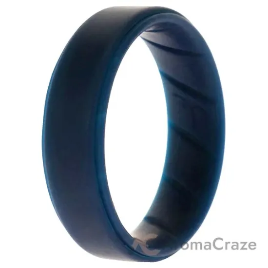 Picture of Silicone Wedding BR Step Ring - Basic-Blue by ROQ for Men - 14 mm Ring