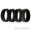 Picture of Silicone Wedding BR Step Ring Set - Black by ROQ for Men - 4 x 8 mm Ring