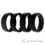 Picture of Silicone Wedding BR Step Ring Set - Black by ROQ for Men - 4 x 11 mm Ring