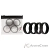 Picture of Silicone Wedding BR Step Ring Set - Black by ROQ for Men - 4 x 15 mm Ring