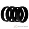 Picture of Silicone Wedding BR Step Ring Set - Black by ROQ for Men - 4 x 16 mm Ring