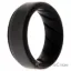 Picture of Silicone Wedding BR Step Ring - Black-Grey by ROQ for Men - 7 mm Ring