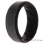 Picture of Silicone Wedding BR Step Ring - Black-Grey by ROQ for Men - 8 mm Ring