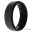 Picture of Silicone Wedding BR Step Ring - Black-Grey by ROQ for Men - 11 mm Ring