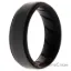 Picture of Silicone Wedding BR Step Ring - Black-Grey by ROQ for Men - 12 mm Ring