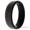 Picture of Silicone Wedding BR Step Ring - Black-Grey by ROQ for Men - 16 mm Ring