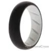 Picture of Silicone Wedding BR Solid Ring - White-Black by ROQ for Women - 4 mm Ring