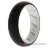 Picture of Silicone Wedding BR Solid Ring - White-Black by ROQ for Women - 5 mm Ring