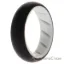Picture of Silicone Wedding BR Solid Ring - White-Black by ROQ for Women - 5 mm Ring