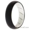 Picture of Silicone Wedding BR Solid Ring - White-Black by ROQ for Women - 6 mm Ring