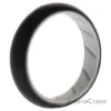 Picture of Silicone Wedding BR Solid Ring - White-Black by ROQ for Women - 7 mm Ring
