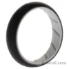 Picture of Silicone Wedding BR Solid Ring - White-Black by ROQ for Women - 7 mm Ring