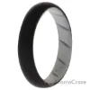 Picture of Silicone Wedding BR Solid Ring - White-Black by ROQ for Women - 10 mm Ring