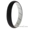Picture of Silicone Wedding BR Solid Ring - White-Black by ROQ for Women - 11 mm Ring