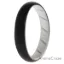 Picture of Silicone Wedding BR Solid Ring - White-Black by ROQ for Women - 11 mm Ring