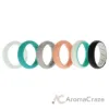 Picture of Silicone Wedding BR Solid Ring Set - Turquoise by ROQ for Women - 6 x 5 mm Ring