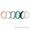 Picture of Silicone Wedding BR Solid Ring Set - Turquoise by ROQ for Women - 6 x 11 mm Ring