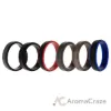 Picture of Silicone Wedding 2Layer Step Ring Set - Black by ROQ for Men - 6 x 14 mm Ring