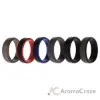 Picture of Silicone Wedding 2Layer Step Ring Set - Black by ROQ for Men - 6 x 15 mm Ring