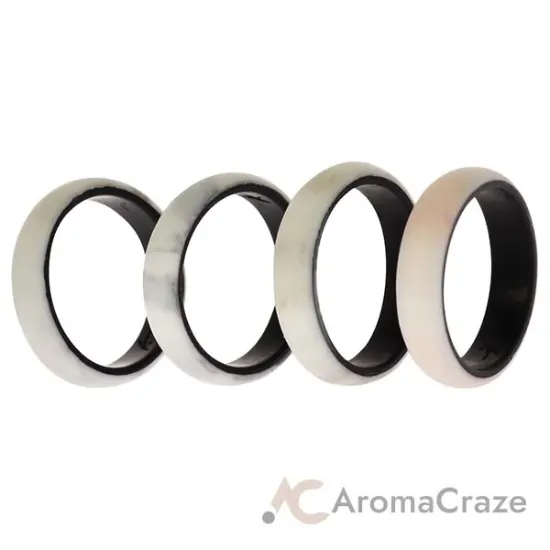 Picture of Silicone Wedding 2Layer Ring Set - Marbles by ROQ for Women - 4 x 9 mm Ring