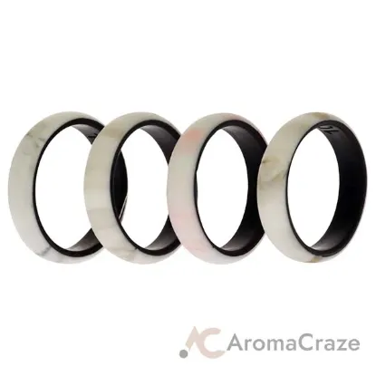 Picture of Silicone Wedding 2Layer Ring Set - Marbles by ROQ for Women - 4 x 10 mm Ring