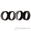 Picture of Silicone Wedding BR 8mm Edge Ring Set - Silver by ROQ for Men - 4 x 7 mm Ring