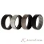 Picture of Silicone Wedding BR 8mm Edge Ring Set - Silver by ROQ for Men - 4 x 8 mm Ring