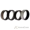 Picture of Silicone Wedding BR 8mm Edge Ring Set - Silver by ROQ for Men - 4 x 9 mm Ring