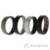 Picture of Silicone Wedding BR 8mm Edge Ring Set - Silver by ROQ for Men - 4 x 14 mm Ring