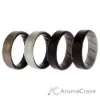 Picture of Silicone Wedding BR 8mm Edge Ring Set - Silver by ROQ for Men - 4 x 16 mm Ring
