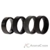 Picture of Silicone Wedding BR Twin 8mm Ring - Black by ROQ for Men - 4 x 8 mm Ring