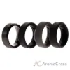 Picture of Silicone Wedding BR Twin 8mm Ring - Black by ROQ for Men - 4 x 9 mm Ring