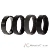 Picture of Silicone Wedding BR Twin 8mm Ring - Black by ROQ for Men - 4 x 14 mm Ring