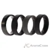 Picture of Silicone Wedding BR Twin 8mm Ring - Black by ROQ for Men - 4 x 16 mm Ring
