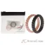 Picture of Silicone Wedding Stackble Braided Ring Set - Rose-Black by ROQ for Women - 2 x 4 mm Ring