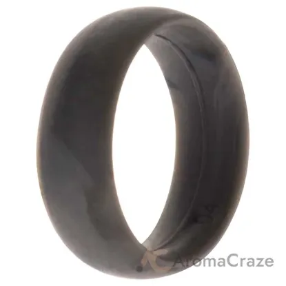 Picture of Silicone Wedding 6mm Smooth Single Ring - Grey-Marble by ROQ for Women - 4 mm Ring