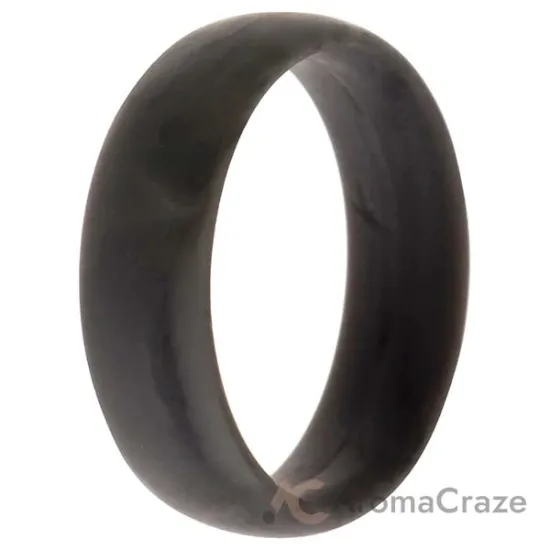 Picture of Silicone Wedding 6mm Smooth Single Ring - Grey-Marble by ROQ for Women - 7 mm Ring