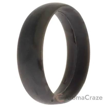 Picture of Silicone Wedding 6mm Smooth Single Ring - Grey-Marble by ROQ for Women - 8 mm Ring