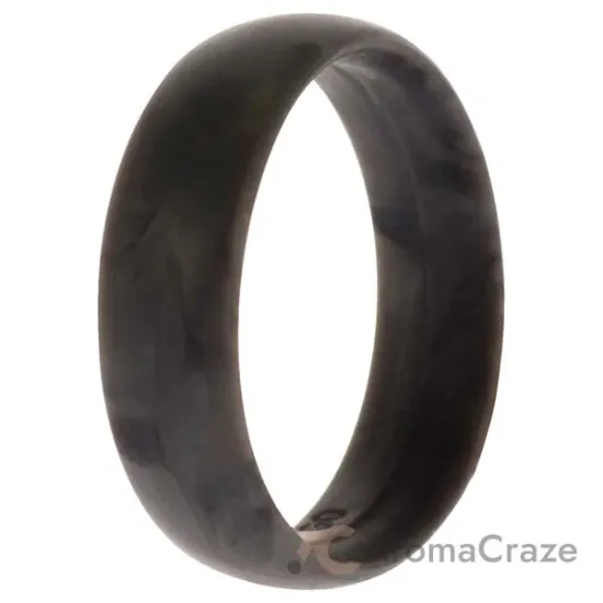 Picture of Silicone Wedding 6mm Smooth Single Ring - Grey-Marble by ROQ for Women - 9 mm Ring